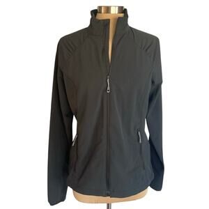 Mountain Hardwear Womens Black Softshell Running Jacket Size M Full Zip 157261